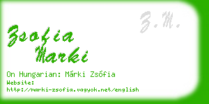 zsofia marki business card