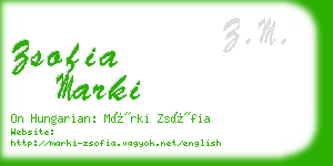 zsofia marki business card